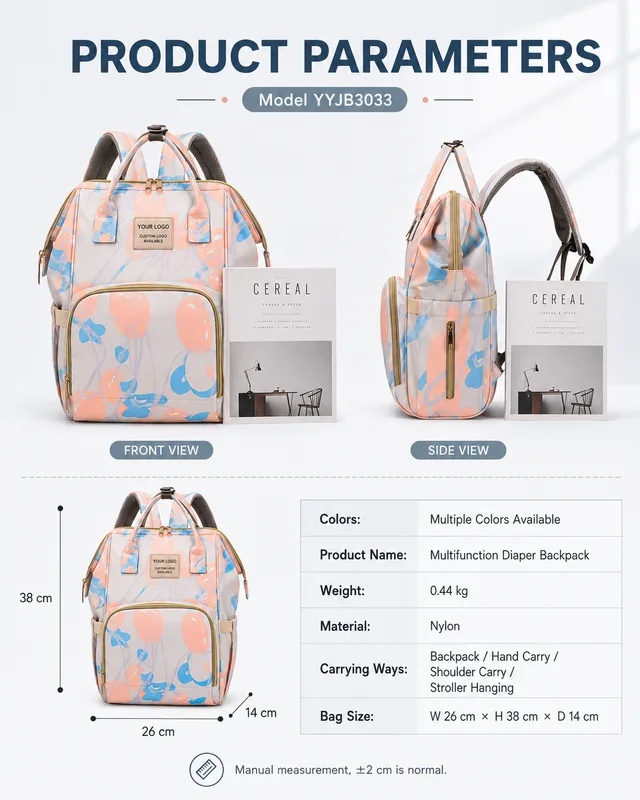 YYJB3033 Nylon Diaper Backpack product image 4