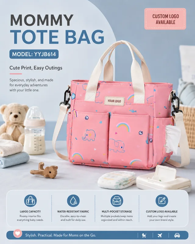 YYJB614 Printed Mommy Tote Bag product image 3