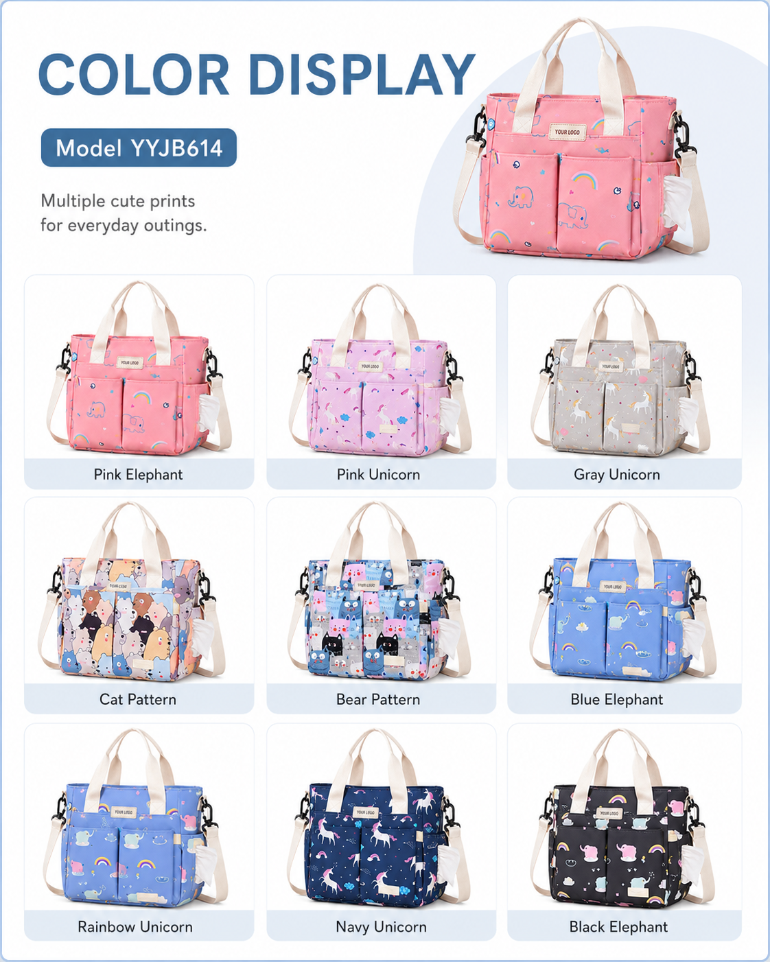 YYJB614 Printed Mommy Tote Bag product image 4